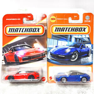 MATCHBOX 2-Car Lot 34/125 Porsche 911 Targa Red 60/100 Porsche 911 Targa 4 Blue